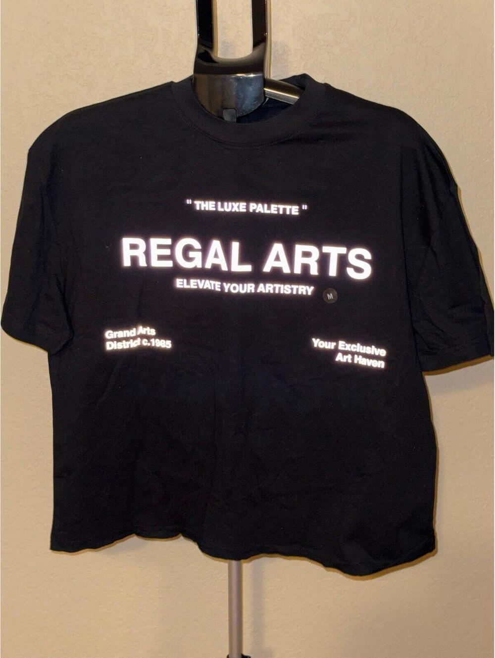 Pacsun Regal Arts Graphic Tee Black Reflective Streetwear T Shirt Size Medium